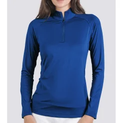 Turtleson Ellie Solid Performance 1/4 Zip Outerwear Pullover Golf Apparel
