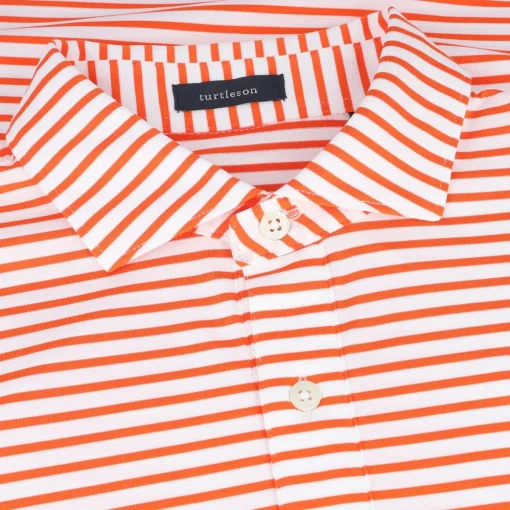 Turtleson Gus Stripe Performance Shirt Polo Short Sleeve Golf Apparel