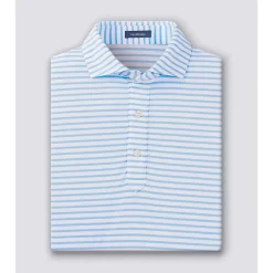 Turtleson Gus Stripe Performance Shirt Polo Short Sleeve Golf Apparel