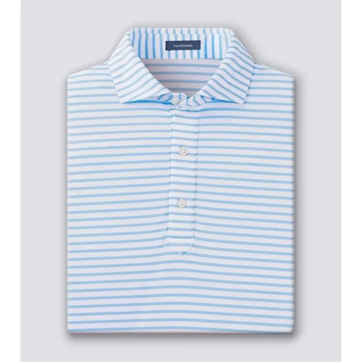 Turtleson Gus Stripe Performance Shirt Polo Short Sleeve Golf Apparel