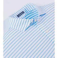 Turtleson Gus Stripe Performance Shirt Polo Short Sleeve Golf Apparel