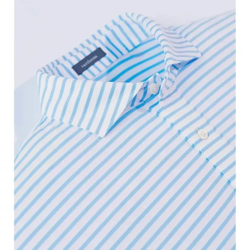 Turtleson Gus Stripe Performance Shirt Polo Short Sleeve Golf Apparel