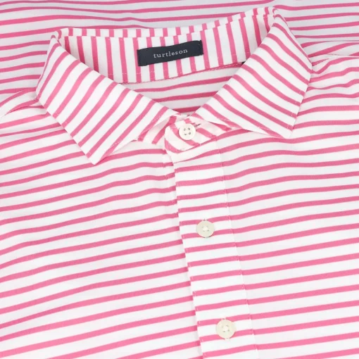 Turtleson Gus Stripe Performance Shirt Polo Short Sleeve Golf Apparel