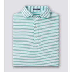 Turtleson Gus Stripe Performance Shirt Polo Short Sleeve Golf Apparel
