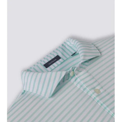 Turtleson Gus Stripe Performance Shirt Polo Short Sleeve Golf Apparel