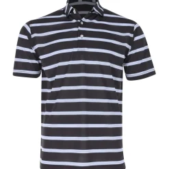 Turtleson Jay Rep Stripe Performance Shirt Polo Short Sleeve Golf Apparel