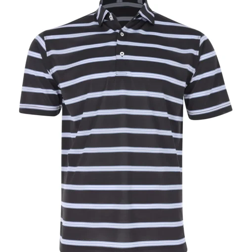 Turtleson Jay Rep Stripe Performance Shirt Polo Short Sleeve Golf Apparel
