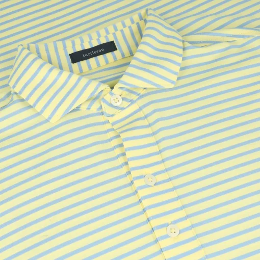 Turtleson Miller Stripe Performance Shirt Polo Short Sleeve Golf Apparel