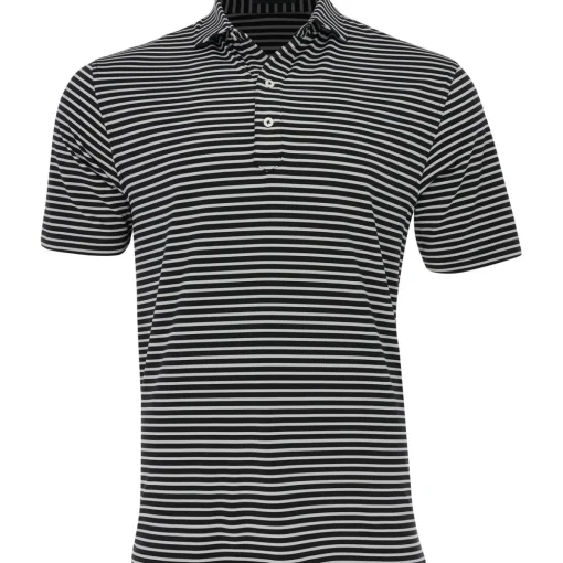 Turtleson Miller Stripe Performance Shirt Polo Short Sleeve Golf Apparel