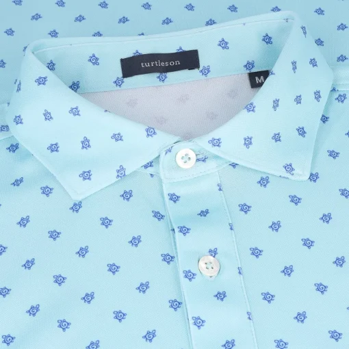 Turtleson Painted Turtle Performance Pique Shirt Polo Short Sleeve Golf Apparel