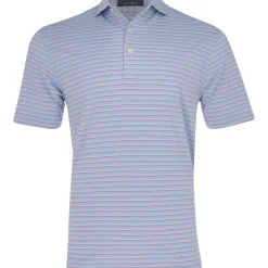 Turtleson Rory Stripe Performance Shirt Polo Short Sleeve Golf Apparel