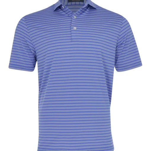 Turtleson Rory Stripe Performance Shirt Polo Short Sleeve Golf Apparel