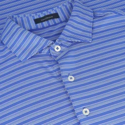 Turtleson Rory Stripe Performance Shirt Polo Short Sleeve Golf Apparel
