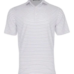 Turtleson Rory Stripe Performance Shirt Polo Short Sleeve Golf Apparel