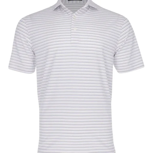 Turtleson Rory Stripe Performance Shirt Polo Short Sleeve Golf Apparel