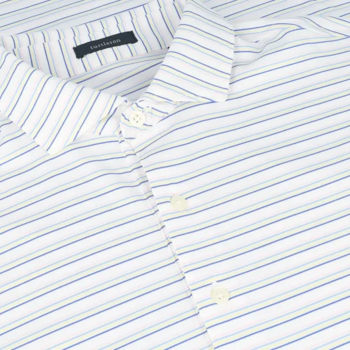 Turtleson Rory Stripe Performance Shirt Polo Short Sleeve Golf Apparel