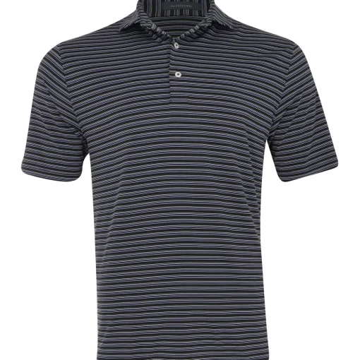 Turtleson Rory Stripe Performance Shirt Polo Short Sleeve Golf Apparel