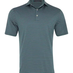 Turtleson Rory Stripe Performance Shirt Polo Short Sleeve Golf Apparel
