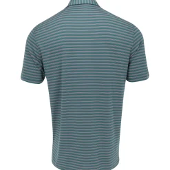 Turtleson Rory Stripe Performance Shirt Polo Short Sleeve Golf Apparel