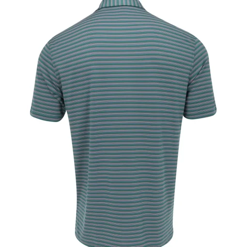 Turtleson Rory Stripe Performance Shirt Polo Short Sleeve Golf Apparel