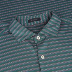 Turtleson Rory Stripe Performance Shirt Polo Short Sleeve Golf Apparel