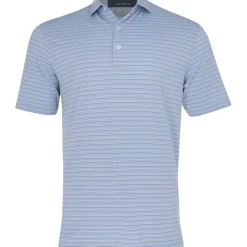 Turtleson Rory Stripe Performance Shirt Polo Short Sleeve Golf Apparel