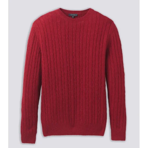 Turtleson Roy Cable Knit Sweater Crew Golf Apparel