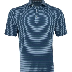 Turtleson Ryan Stripe Performance Shirt Polo Short Sleeve Golf Apparel