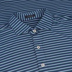 Turtleson Ryan Stripe Performance Shirt Polo Short Sleeve Golf Apparel