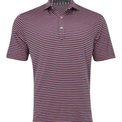 Turtleson Ryan Stripe Performance Shirt Polo Short Sleeve Golf Apparel
