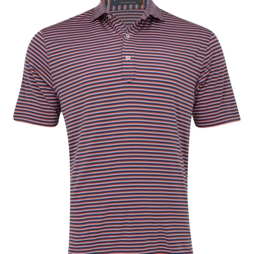 Turtleson Ryan Stripe Performance Shirt Polo Short Sleeve Golf Apparel