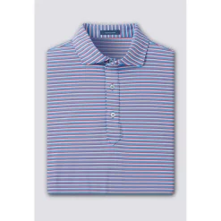 Turtleson Sherman Stripe Performance Shirt Polo Short Sleeve Golf Apparel