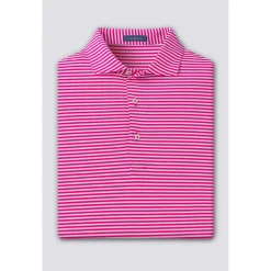 Turtleson Tanner Stripe Performance Shirt Polo Short Sleeve Golf Apparel