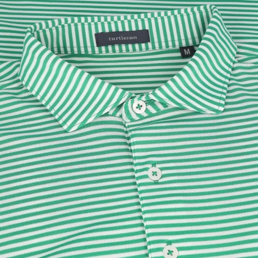 Turtleson Tanner Stripe Performance Shirt Polo Short Sleeve Golf Apparel
