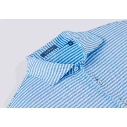 Turtleson Tanner Stripe Performance Shirt Polo Short Sleeve Golf Apparel