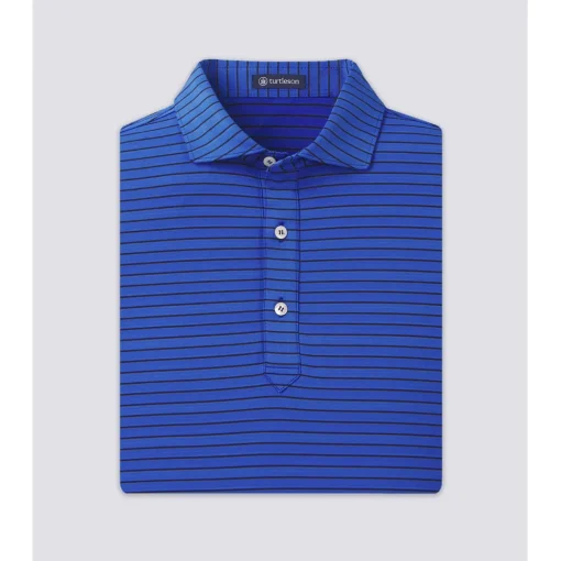 Turtleson Trey Stripe Performance Shirt Polo Short Sleeve Golf Apparel