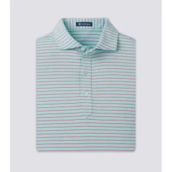 Turtleson Trey Stripe Performance Shirt Polo Short Sleeve Golf Apparel