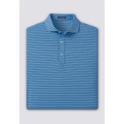 Turtleson Trey Stripe Performance Shirt Polo Short Sleeve Golf Apparel