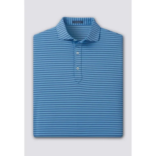 Turtleson Trey Stripe Performance Shirt Polo Short Sleeve Golf Apparel