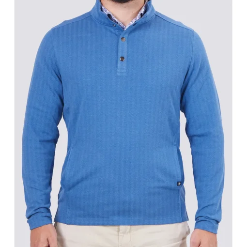 Turtleson Troy Herringbone 1/4 Snap Outerwear Pullover Golf Apparel