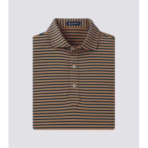 Turtleson Waverly Stripe Performance Shirt Polo Short Sleeve Golf Apparel