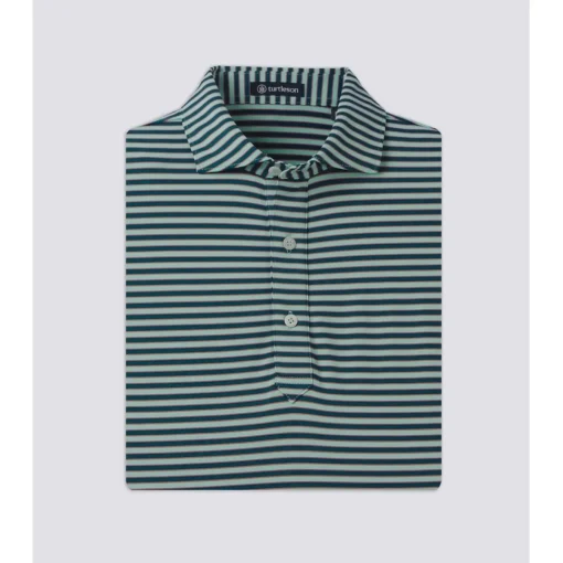 Turtleson Waverly Stripe Performance Shirt Polo Short Sleeve Golf Apparel