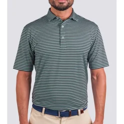 Turtleson Waverly Stripe Performance Shirt Polo Short Sleeve Golf Apparel