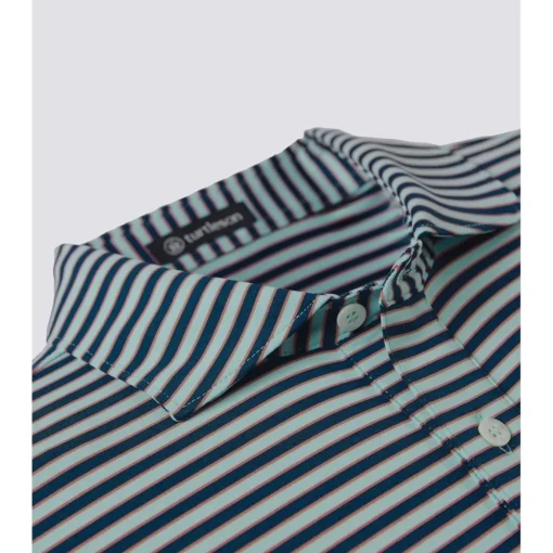 Turtleson Waverly Stripe Performance Shirt Polo Short Sleeve Golf Apparel
