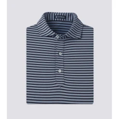 Turtleson Waverly Stripe Performance Shirt Polo Short Sleeve Golf Apparel