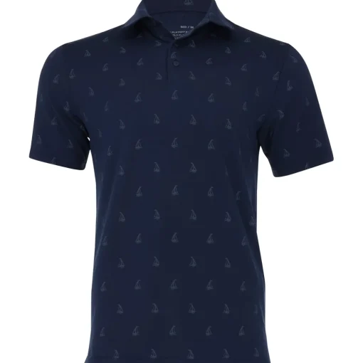 Under Armour Playoff 3.0 Boats Print Shirt Polo Short Sleeve Golf Apparel