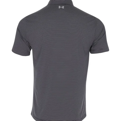 Under Armour T2 Green Bridge Stripe Shirt Polo Short Sleeve Golf Apparel