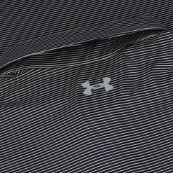 Under Armour T2 Green Bridge Stripe Shirt Polo Short Sleeve Golf Apparel