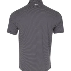 Under Armour T2 Green Bridge Stripe Shirt Polo Short Sleeve Golf Apparel