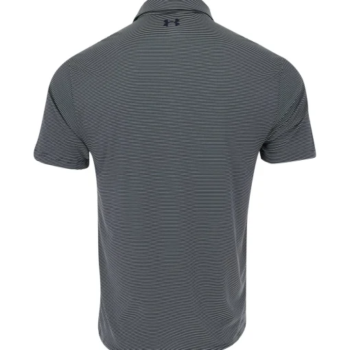 Under Armour T2 Green Bridge Stripe Shirt Polo Short Sleeve Golf Apparel